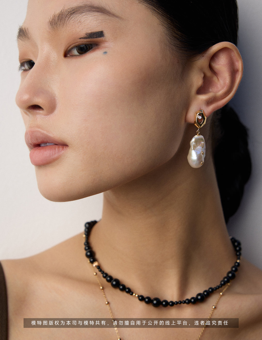S925 Sterling Silver Baroque Pearl Earrings | Unique Geometric Modern Design with Baroque Charm | 18K Gold Accents & Sparkling Zircons (Varying Pearl Sizes)